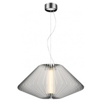 P0361-01C-F4B1 Zumaline MODERNALAMPA WISZ_CA/PENDANT LAMP LED 1*21W (2160LM, 3000 K)  TRANSPARENT PLASTIC PLATES/METAL CHROME CANOPY